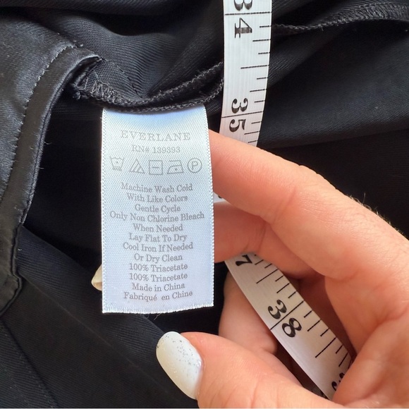 Everlane The Japanese GoWeave Short-Sleeve Black Mini Wrap Dress size 10 - Picture 8 of 9